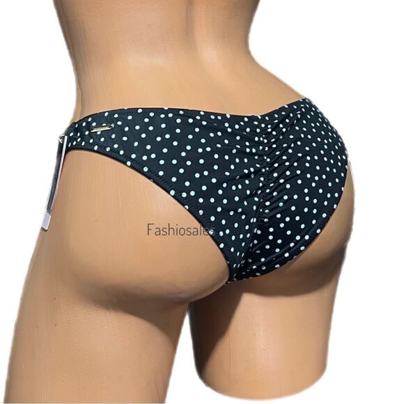 Victorias Secret Swim Itsy Bikini Bottom Ruched Back white dots Xlarge - Picture 4 of 4